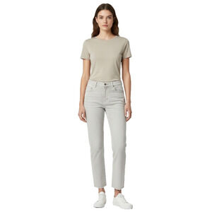 Balmain PARIS White (Gray Paint) Painted Denim Jeans Sz 38 US 30x28 Raw Hem